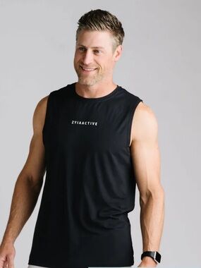 ZYIA Black Men’s Sinfully Soft Muscle Tank